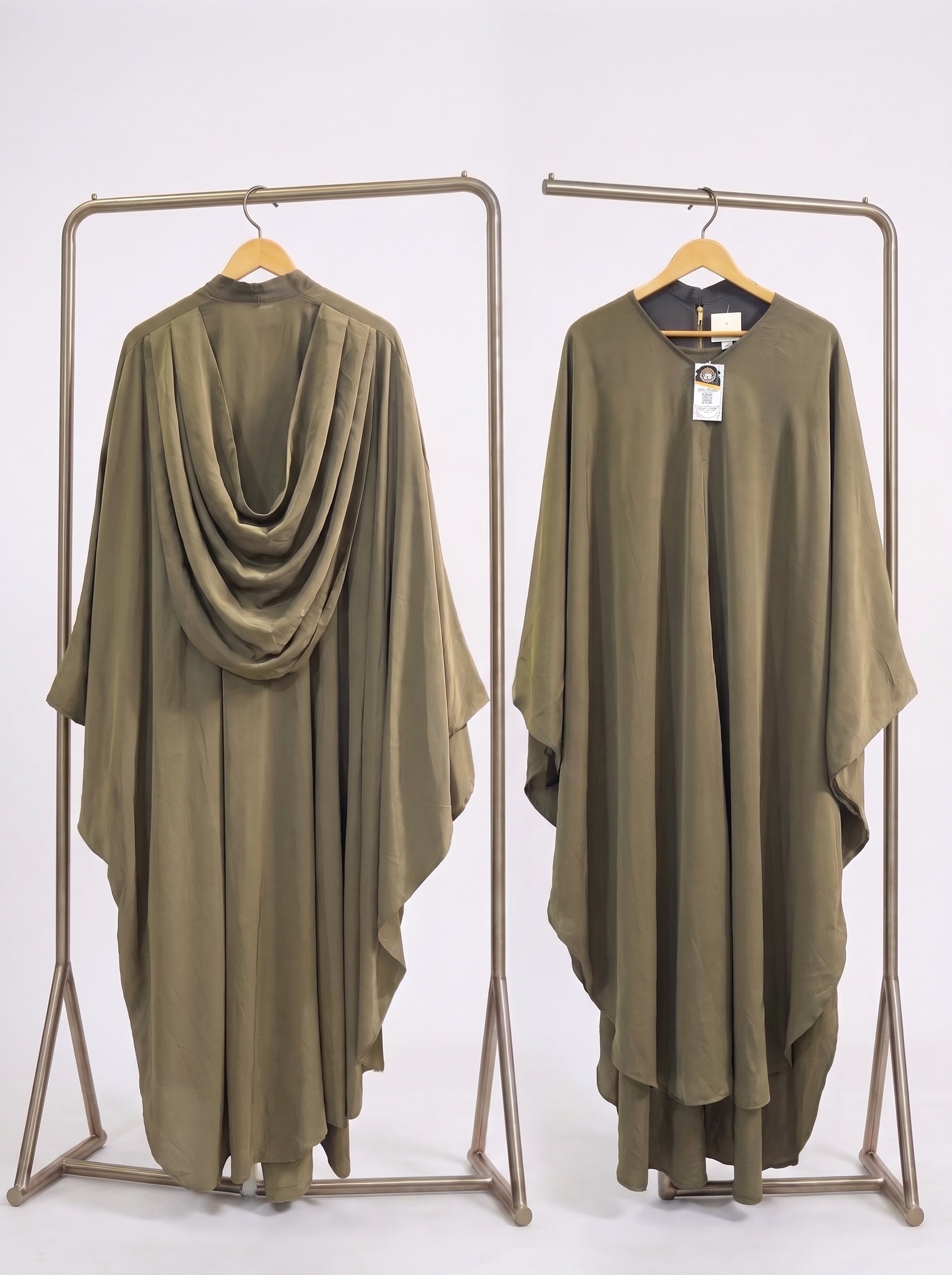 Olive Hooded Kaftan Abaya