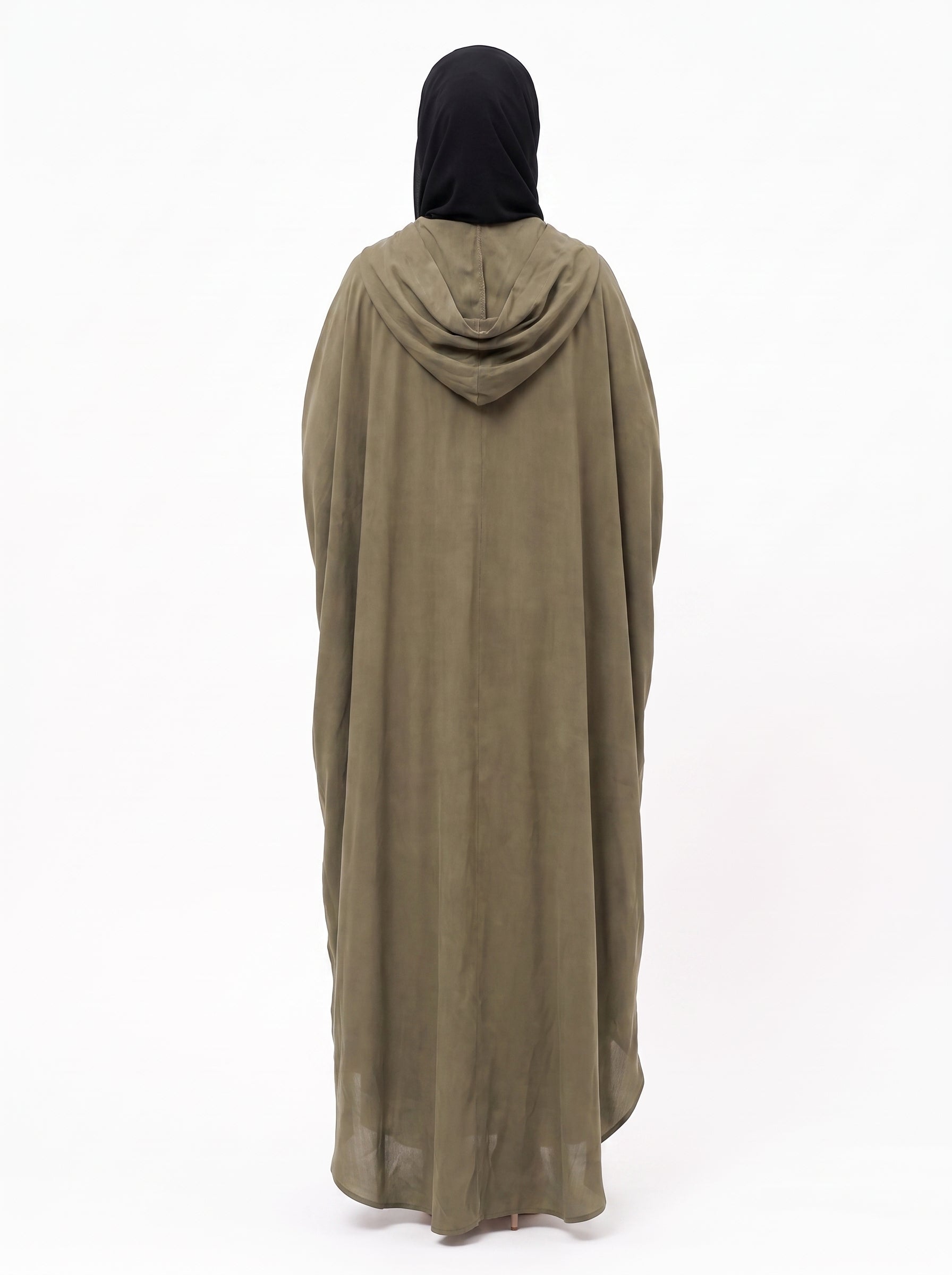 Olive Hooded Kaftan Abaya