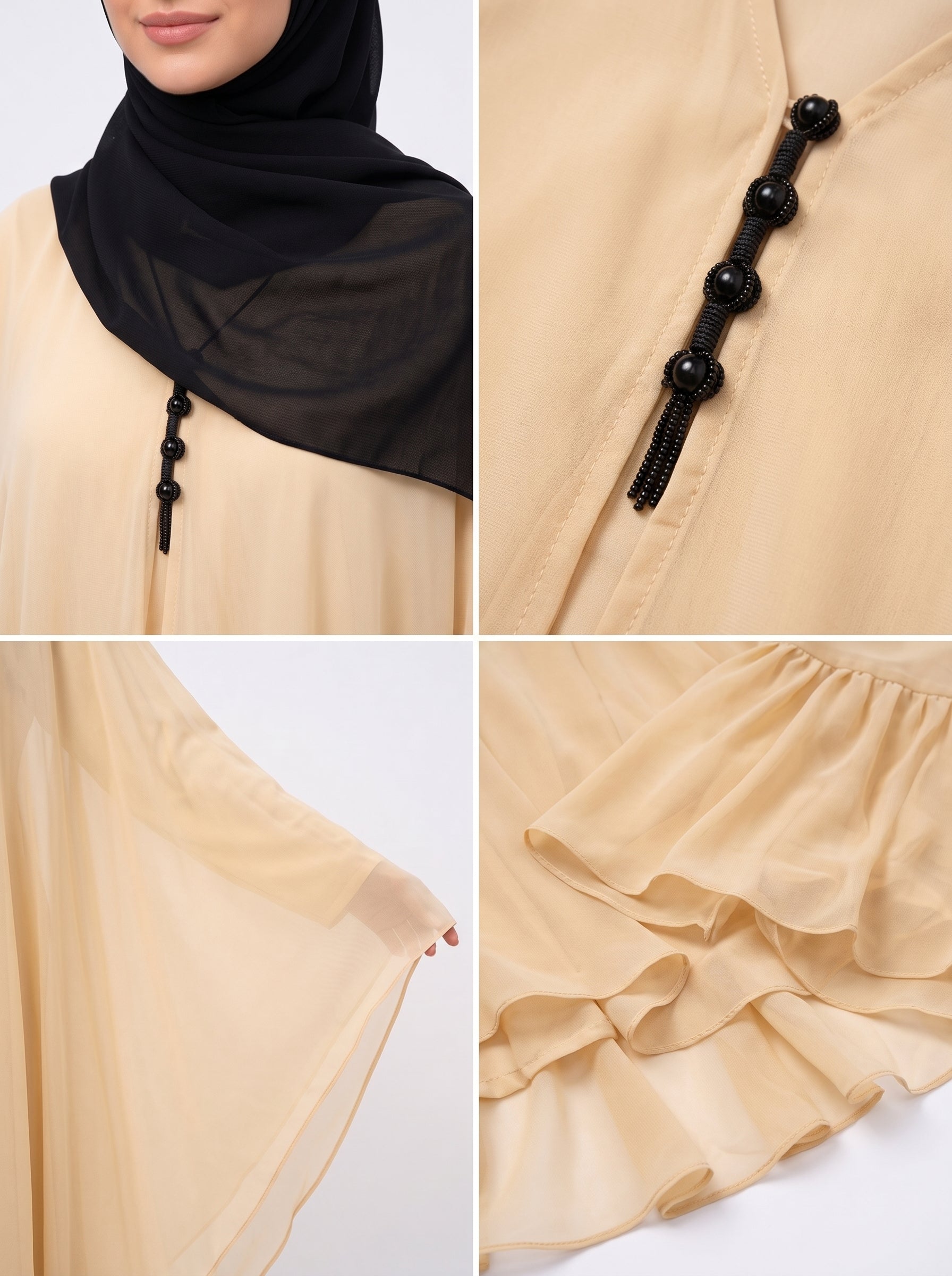 Sandshell Silk Signature Abaya